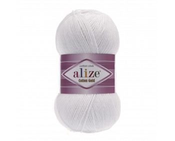 Farbe 55 weiss - ALIZE Cotton Gold Uni 100g