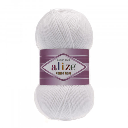Farbe 55 weiss - ALIZE Cotton Gold Uni 100g