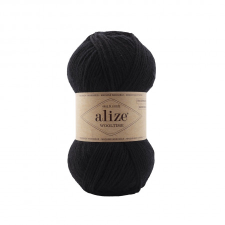 Farbe 60 schwarz - Alize Wooltime 100g